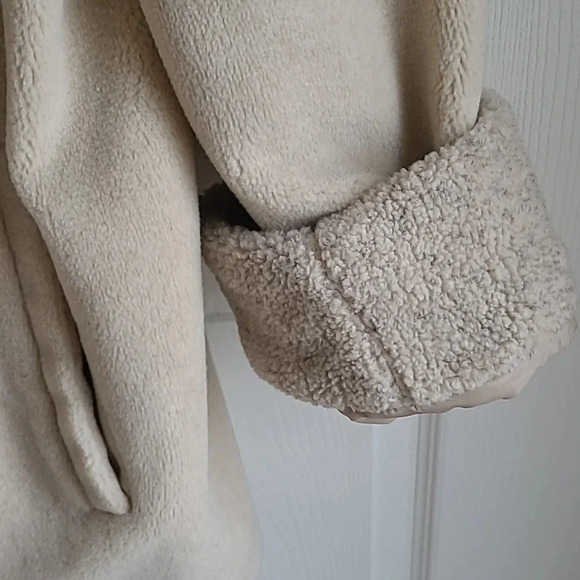 Vintage Forecaster Sport Sherpa Fleece Button-down Coat - Size  M - Cream/Tan - Picture 3 of 7